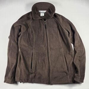 Columbia Women's Fleece Jacket Brown Full Zip Size Medium